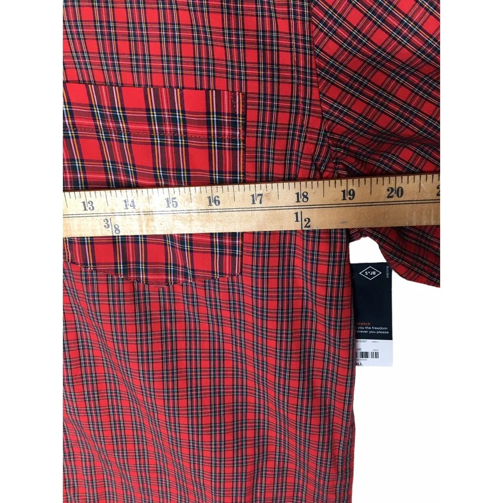NWT St Johns Bay Shirt Men's S Long Sleeve Plaid Gorpcore 90's Grunge Indie - Picture 11 of 13